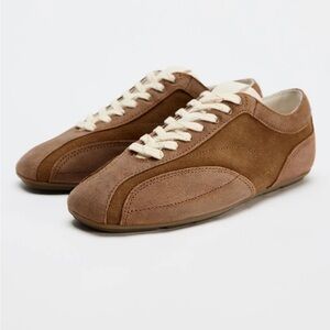 DISCONTINUED Zara Suede Brown Sneakers